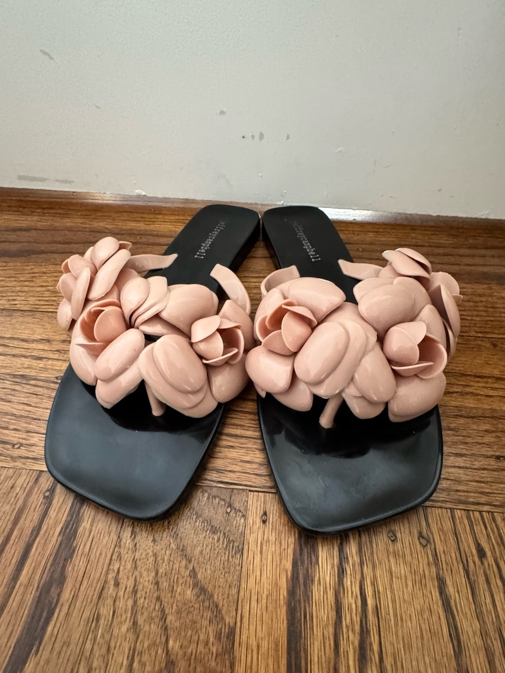 Jeffrey Campbell Blush Floral Slide Sandals
